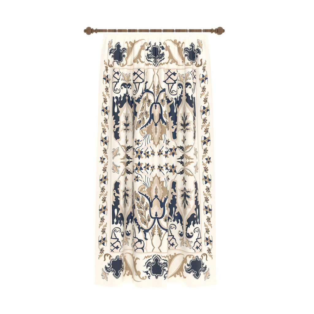 Henry Blue and Cream Curtain