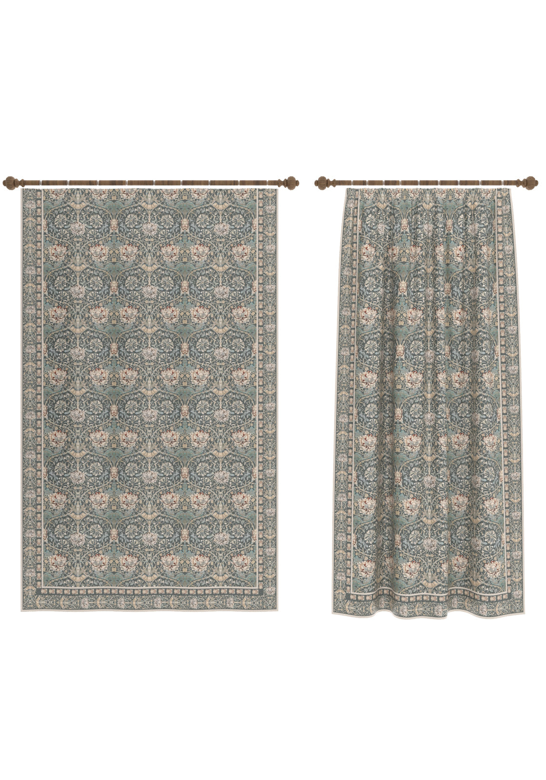 Zachary Green Vintage Curtain