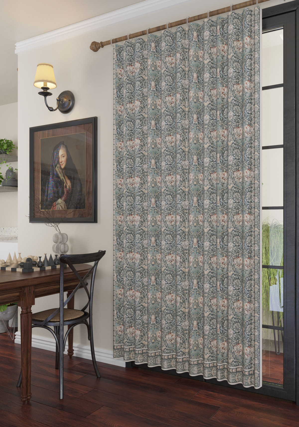 Zachary Green Vintage Curtain