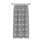 Zachary Navy Blue Art Nouveau Curtain