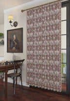 Zachary Burgundy Vintage Curtain