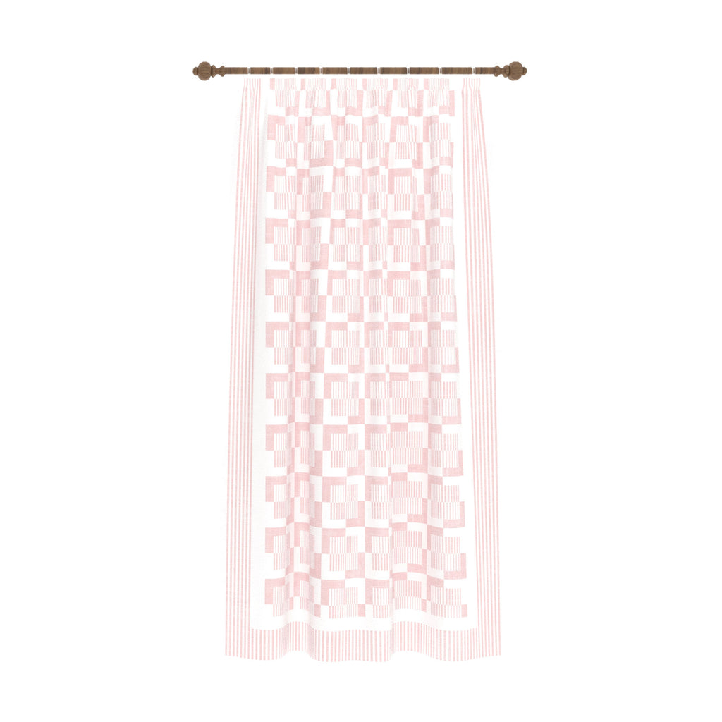 Berylle Geometric Pink Curtain