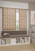 Minora Taupe Floral Curtain
