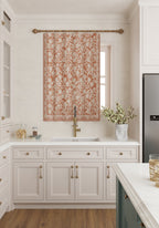 Minora Peach Floral Curtain