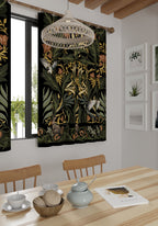 Merillo Black Botanical Curtain