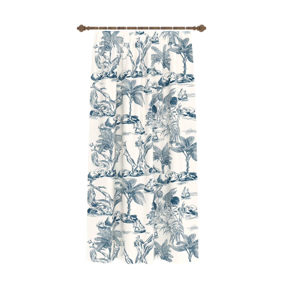 Palmera Tropical Toile Curtain