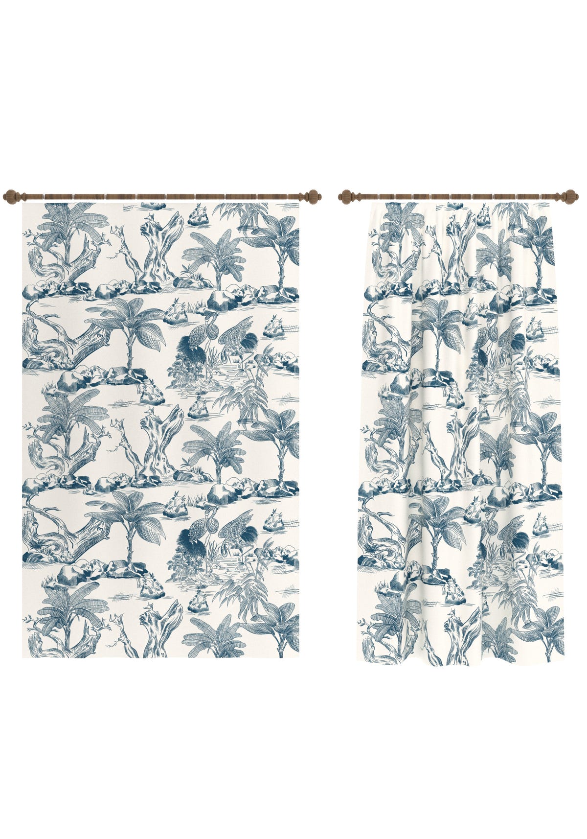 Palmera Tropical Toile Curtain