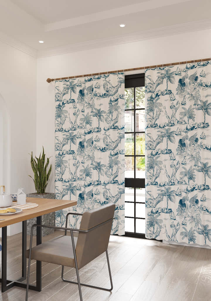 Palmera Tropical Toile Curtain