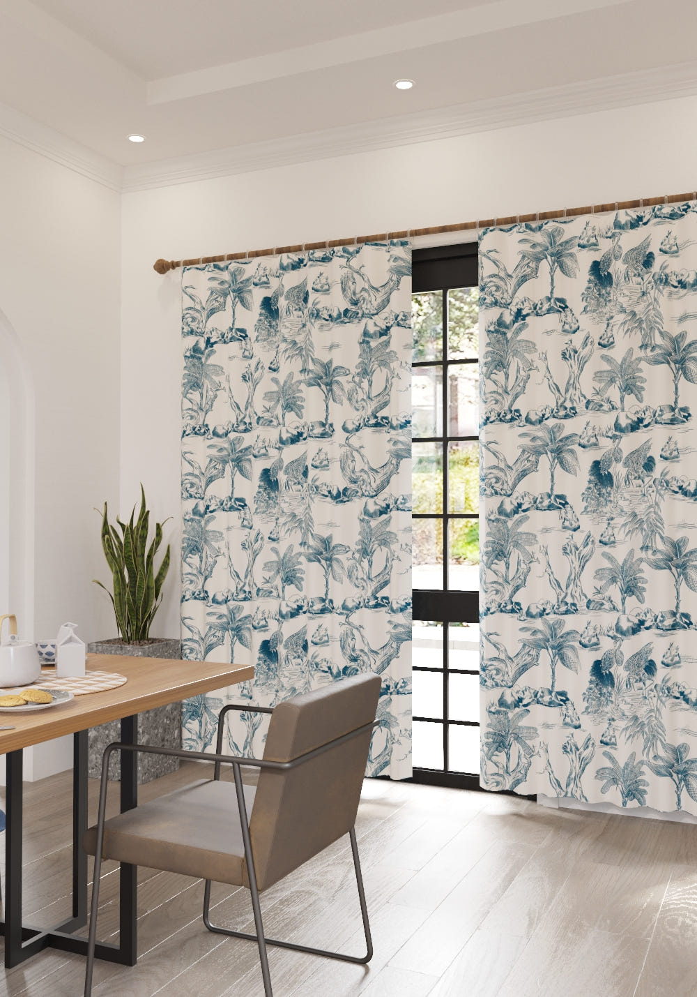 Palmera Tropical Toile Curtain