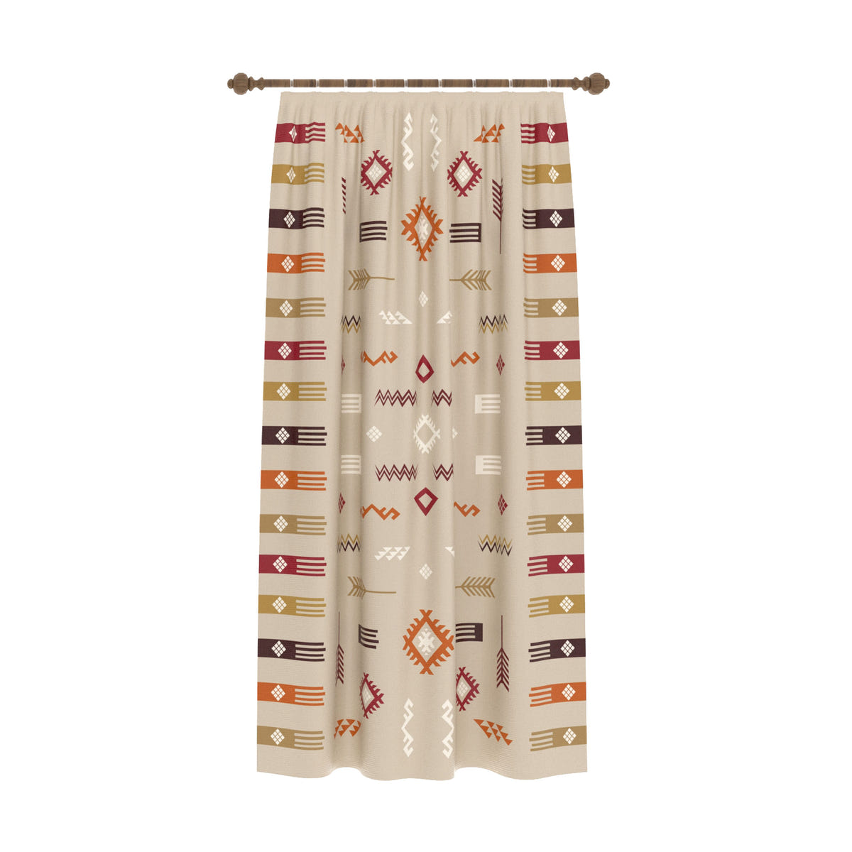 Azra Beige Southwestern Curtain