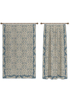 Odessa Dusty Blue Damask Curtain