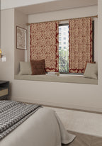 Odessa Terracotta Damask Curtain