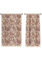 Tavira Terracotta Paisley Curtain