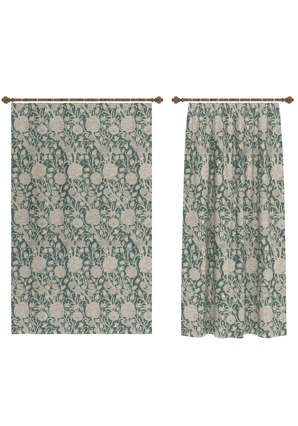 Thalassa Green Farmhouse Curtain