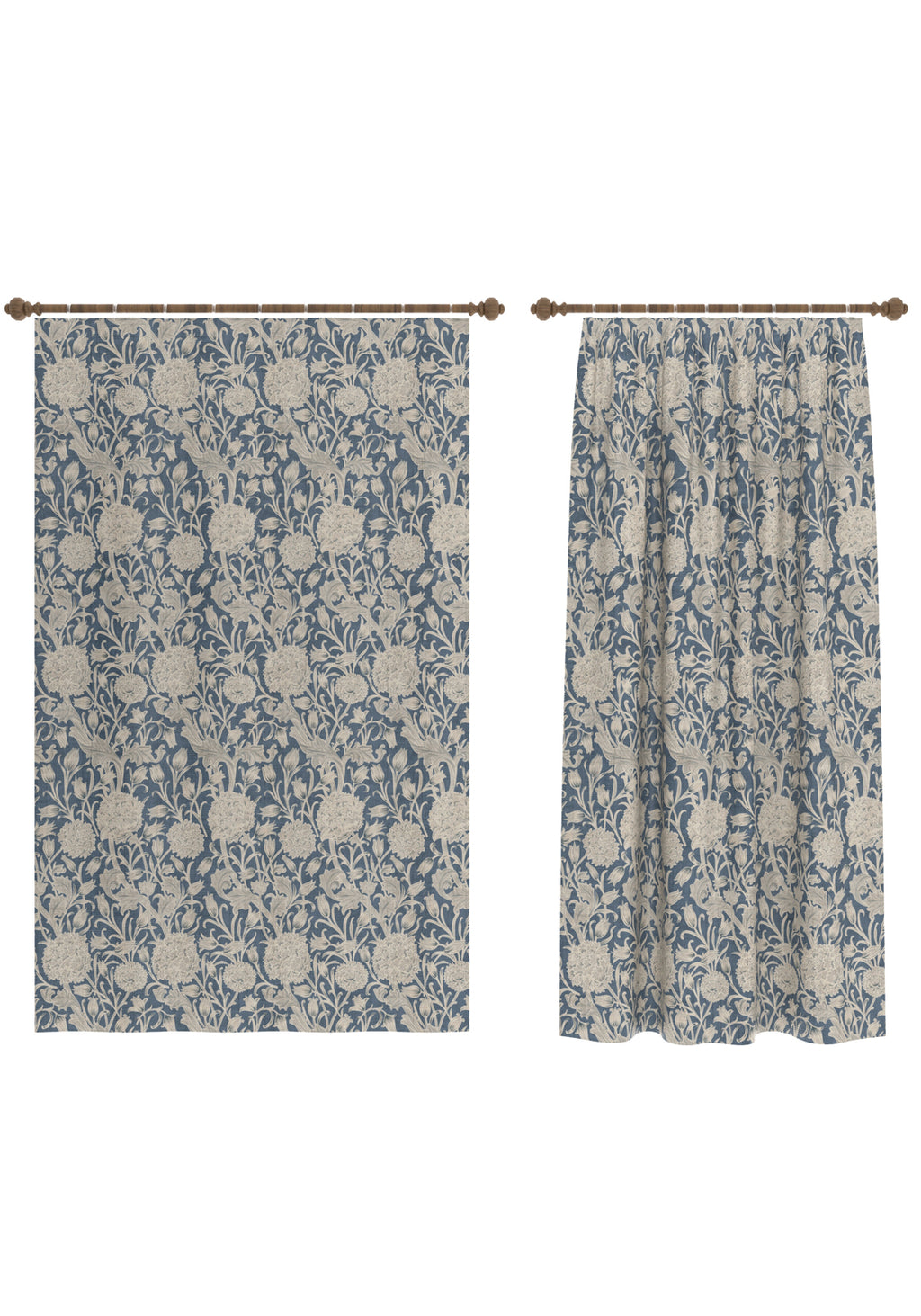 Thalassa Blue Beige Curtain