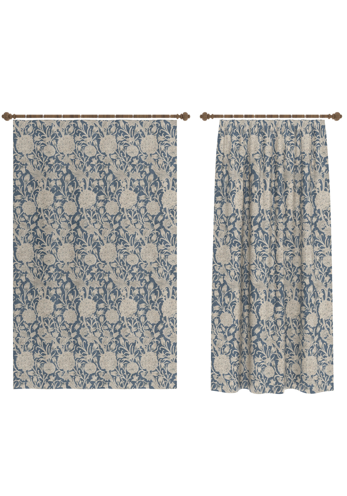 Thalassa Blue Beige Curtain