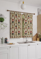 Delfina Green Floral Curtain