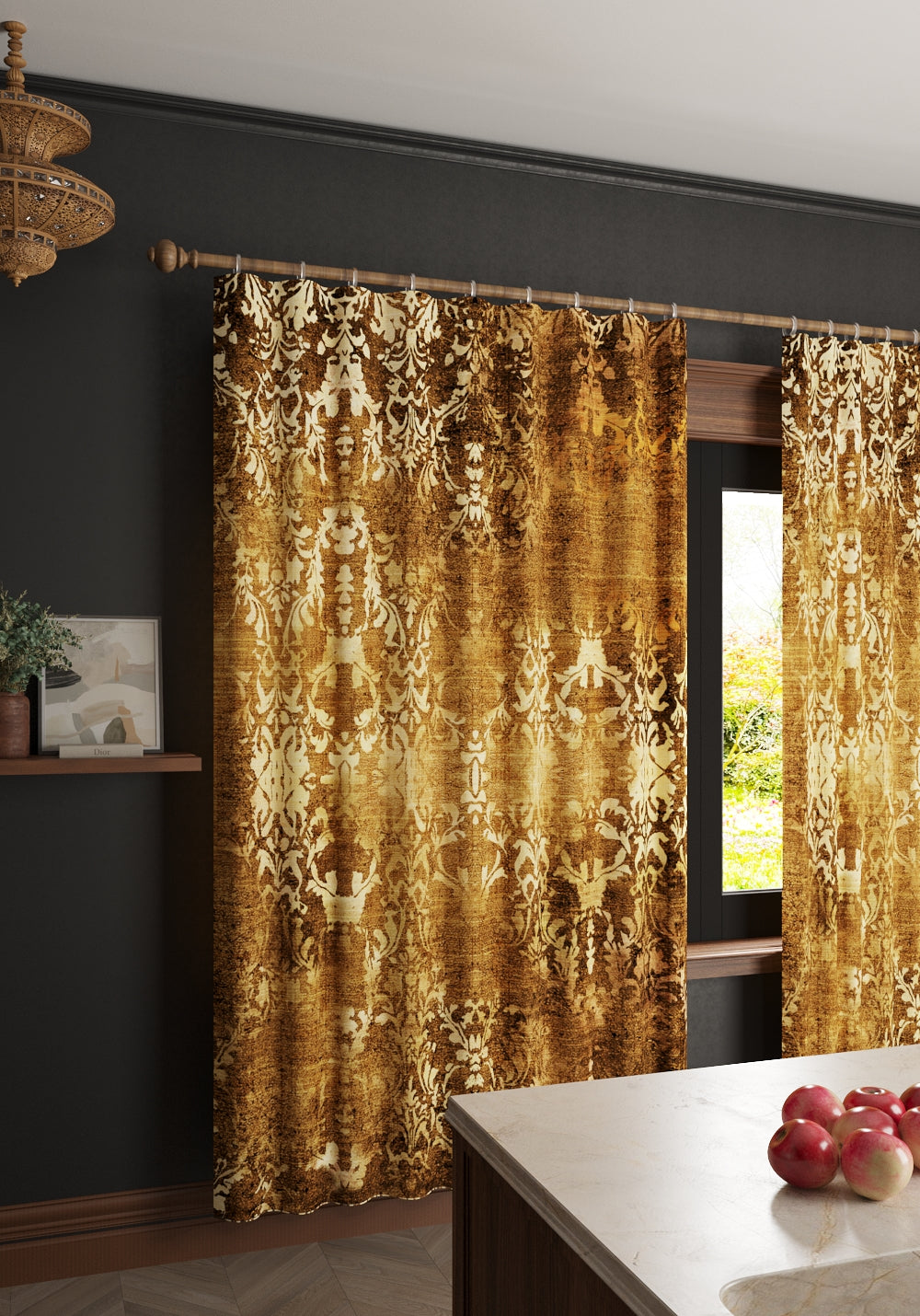 Lily Bronze Vintage Curtain