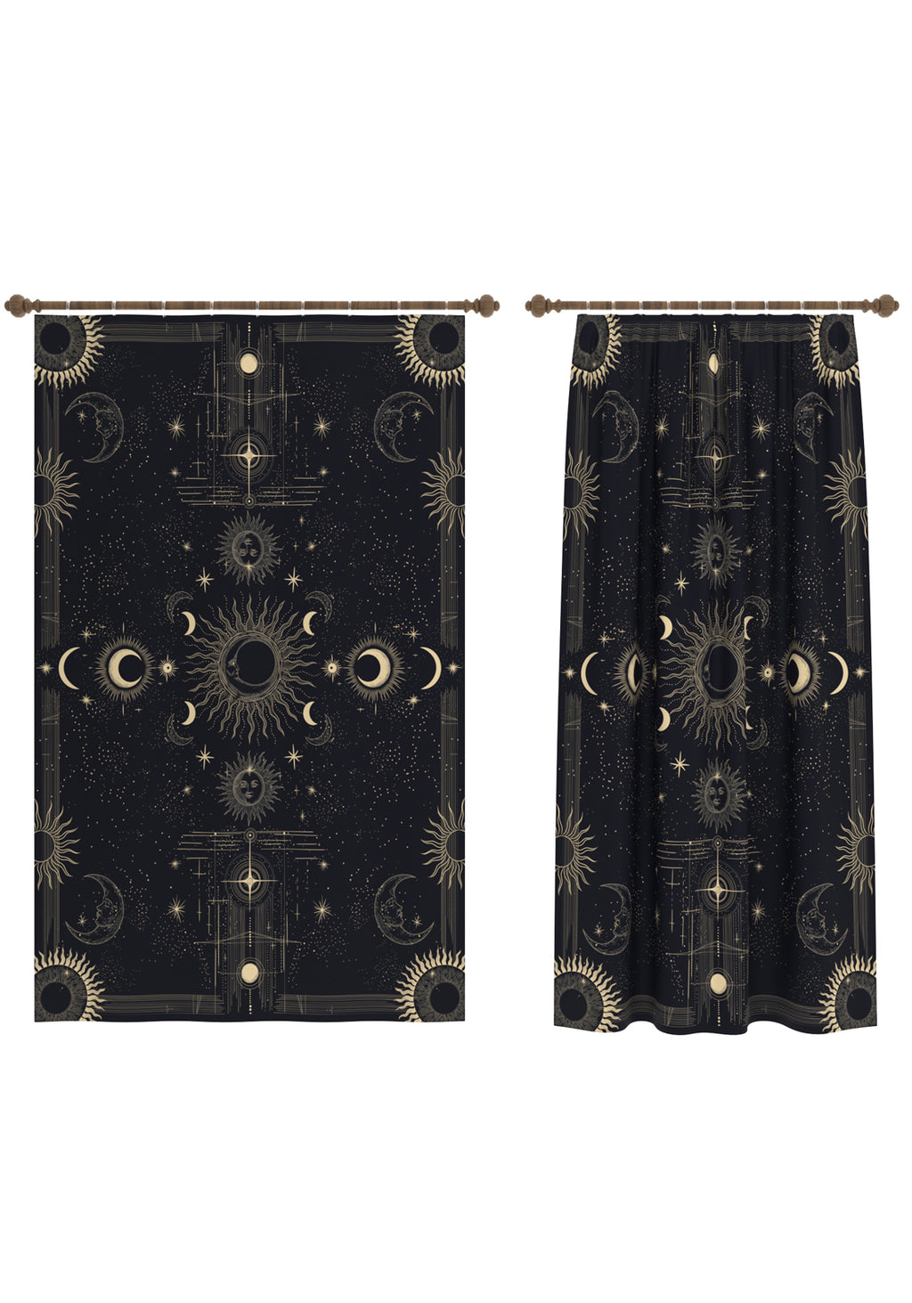 Noctara Dark Navy Celestial Curtain