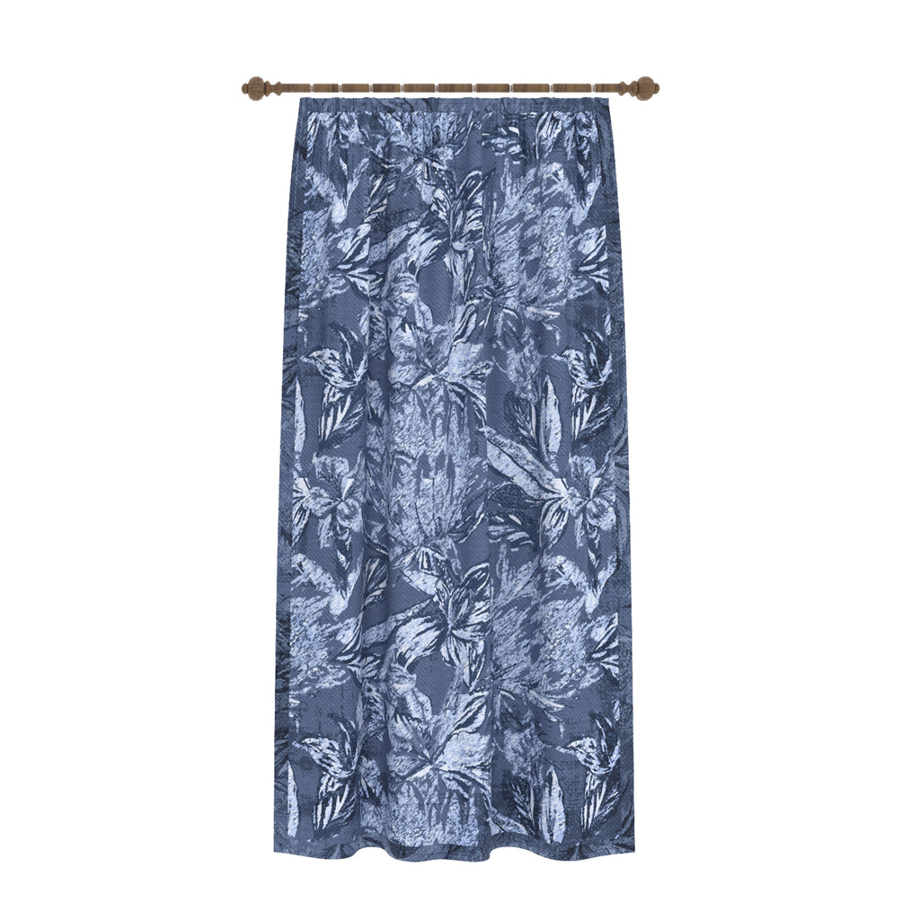 Liora Floral Blue Curtain
