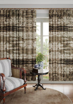 Anna Brown Beige Curtain