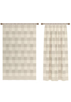 Liam Beige Gingham Curtain