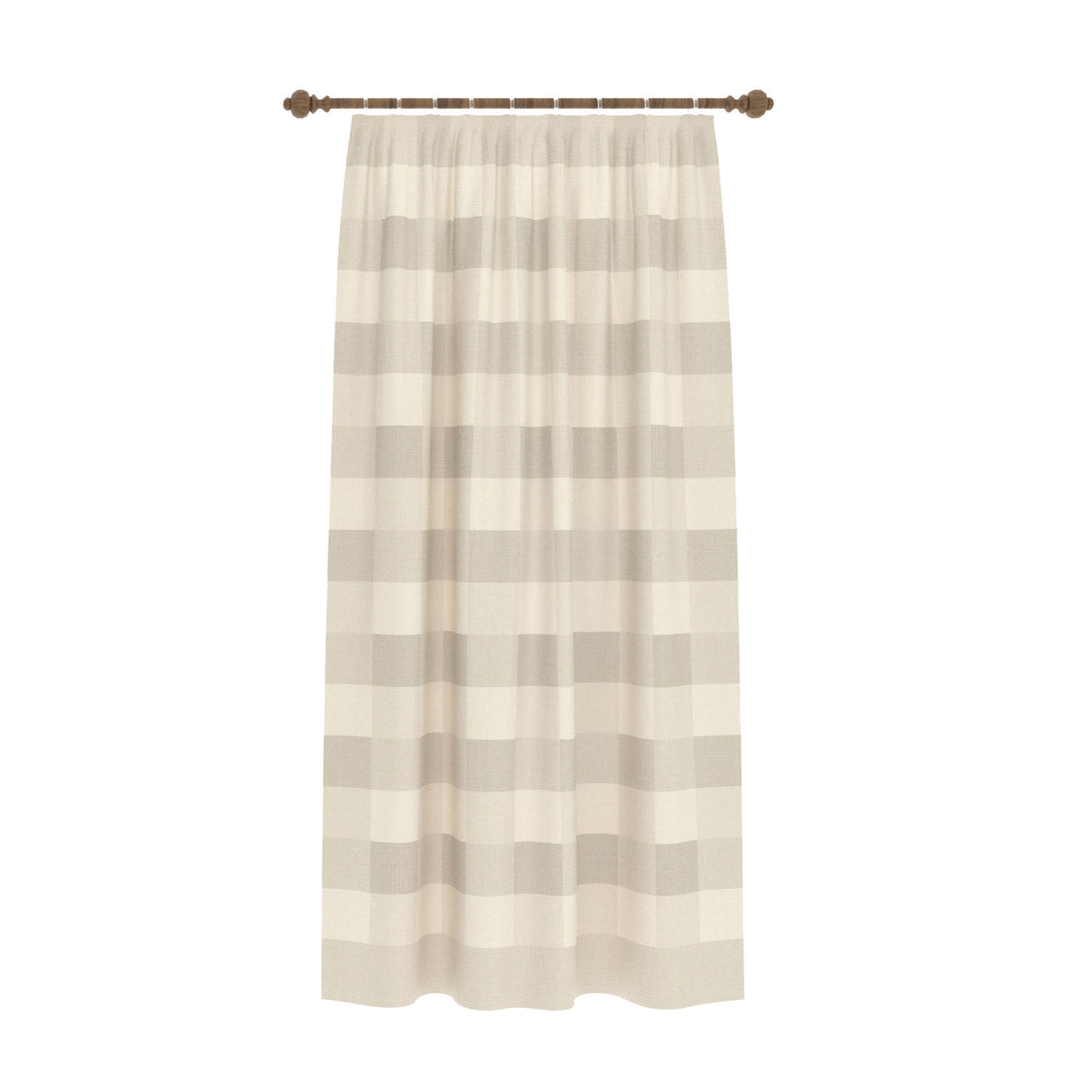 Liam Beige Gingham Curtain
