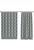 Liam Gingham Light Blue Curtain