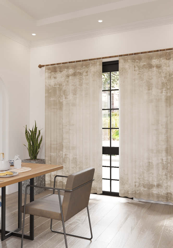 Gabriella Abstract Cream Curtain