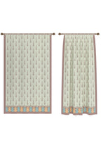 Sanctuaire Pale Sage Patterned Curtain