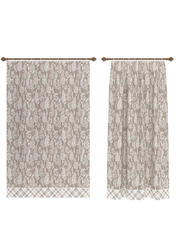Alder Taupe Country Curtain