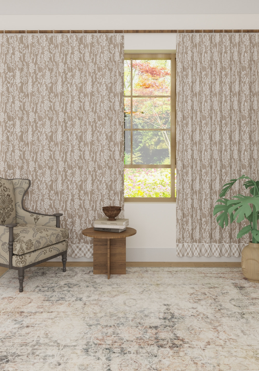 Alder Taupe Country Curtain