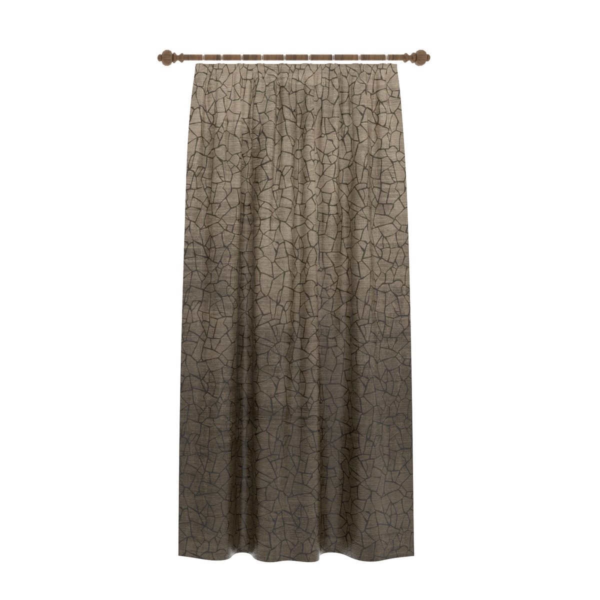 Wesley Ombre Brown Curtain