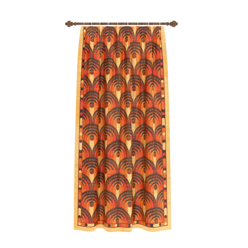Orlan Orange Mid Century Curtain