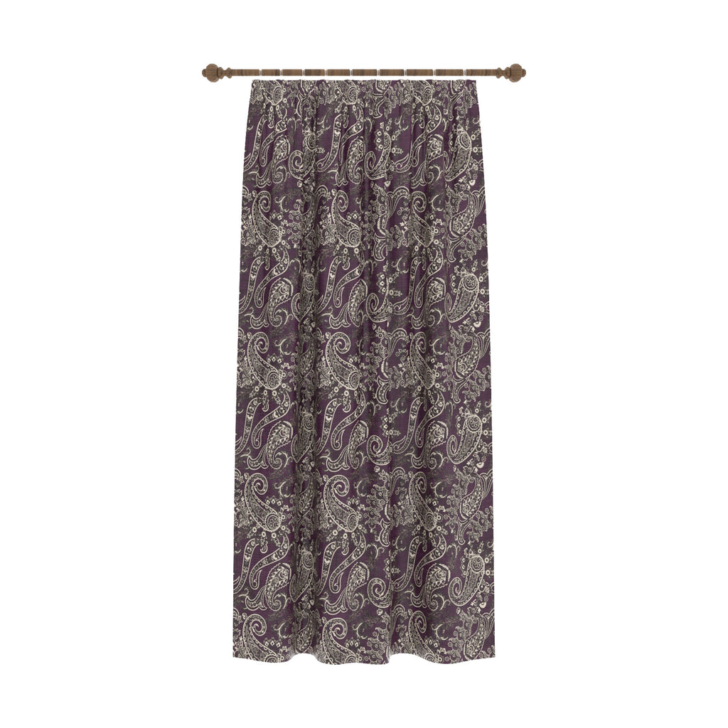 Elena Purple Paisley Curtain