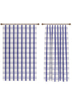 Jessamine Blue and White Plaid Curtain