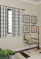 Jessamine Black and White Plaid Curtain