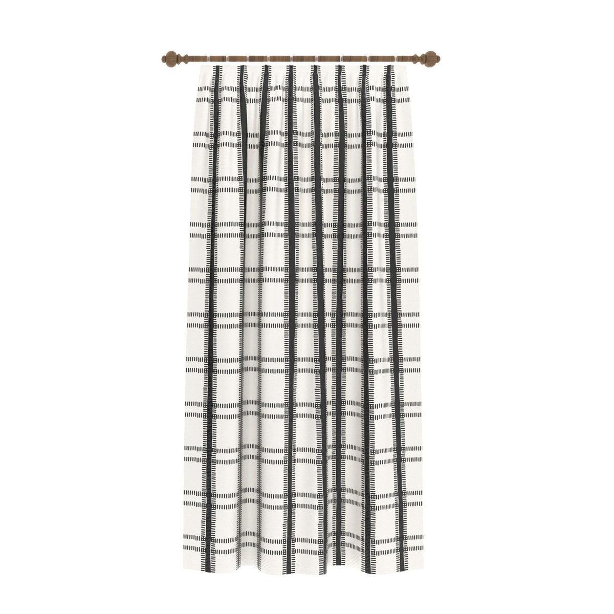 Jessamine Black and White Plaid Curtain