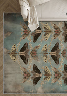 Celestia Brown Moth Rug