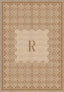 Marisa Beige Customizable Monogram Rug