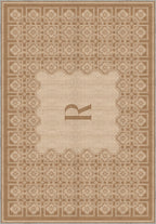 Marisa Beige Customizable Monogram Rug