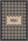 Marisa Navy Monogram Personalised Rug