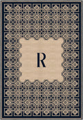 Marisa Navy Monogram Personalised Rug