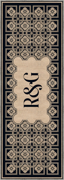 Marisa Navy Monogram Personalised Rug
