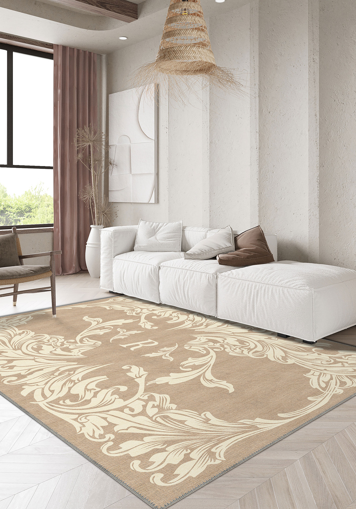 Luna Cream Customisable Letter Rug
