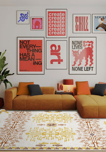 Tigris Yellow and Orange Turkish Rug