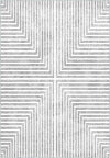 Kylie Grey Modern Striped Rug