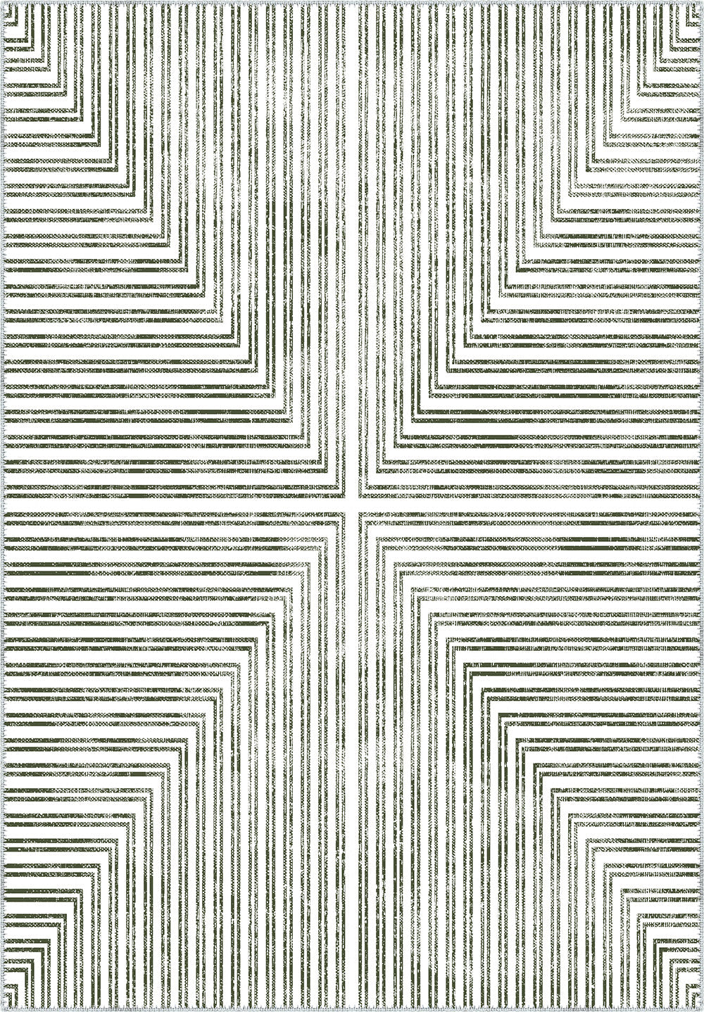 Kylie Striped Modern Rug - Green