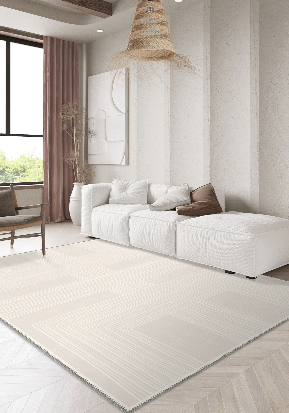 Charles Cream Scandinavian Rug