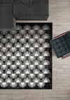 Elysandra Black and White Modern Rug